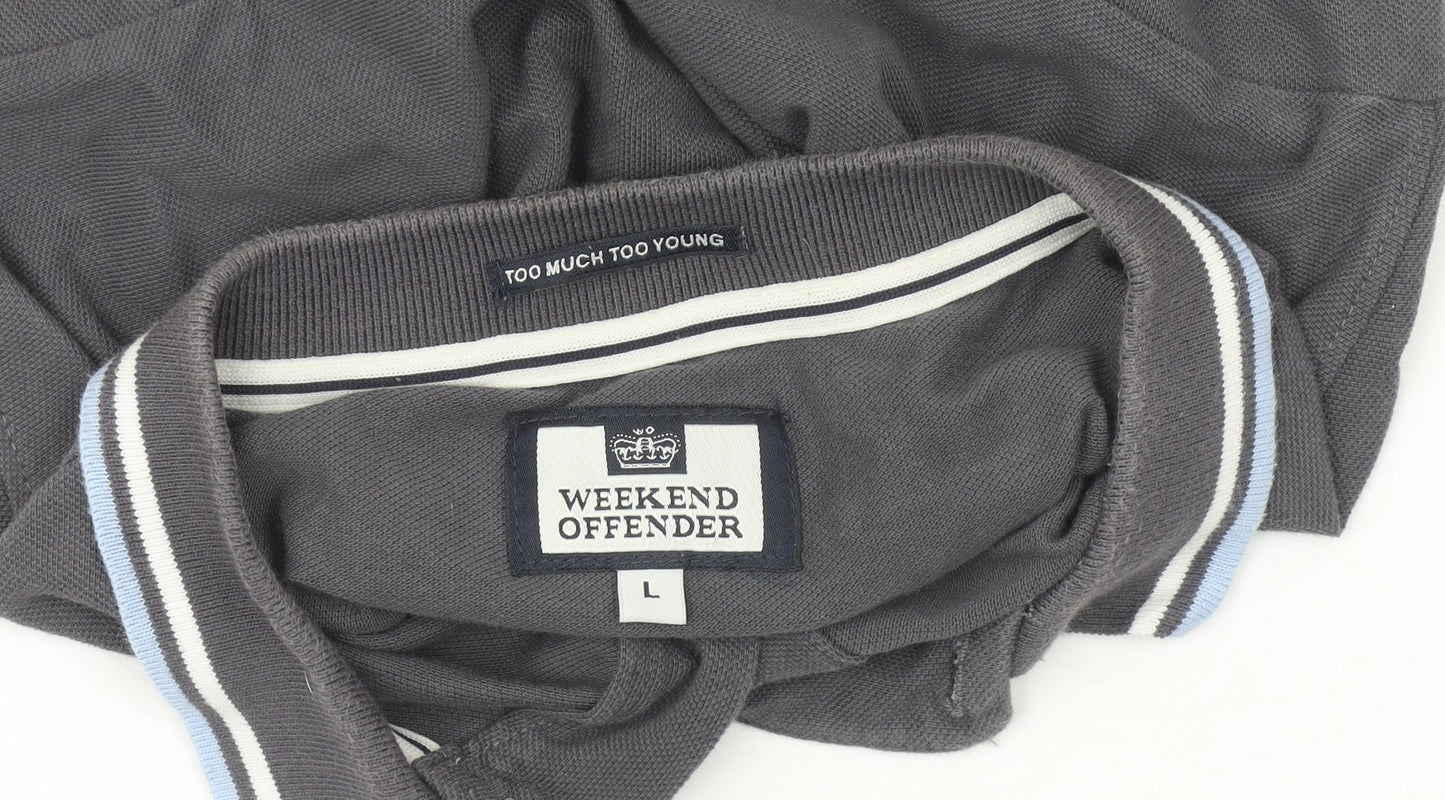Mens UK Size L Weekend Offender Cotton Polo Shirt