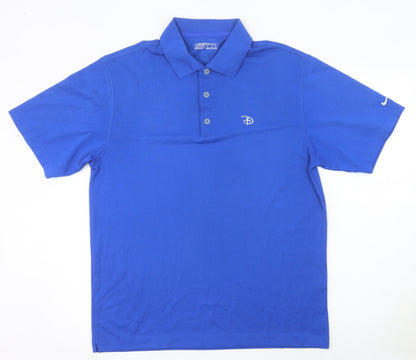 Nike Golf Blue Men's M FitDry Moisture Wicking Polo Shirt