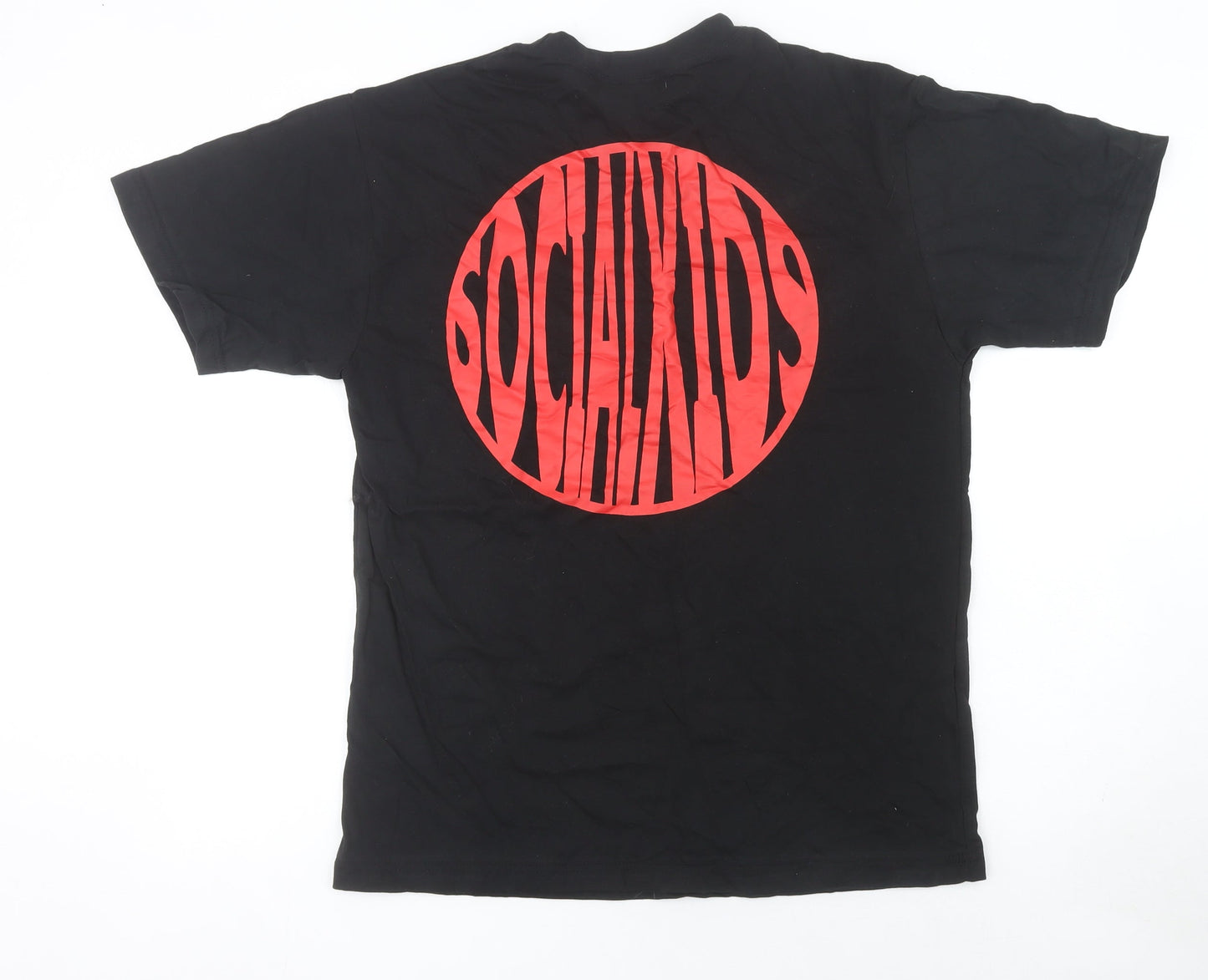 Kids Don't Kry Men's Black Social Kids Graphic Print Cotton T-Shirt M