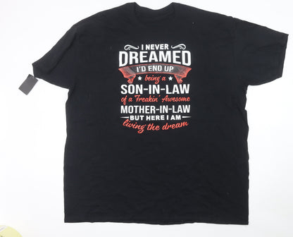 Norsar Apparel Men's Black 4XL Funny Graphic Cotton T-Shirt