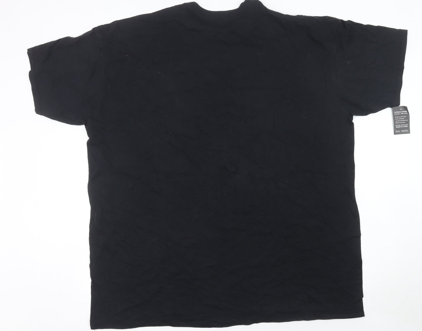 Norsar Apparel Men's Black 4XL Funny Graphic Cotton T-Shirt