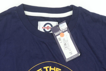 Lambretta Men's Blue Graphic Crew Neck Short Sleeve T-Shirt Size L