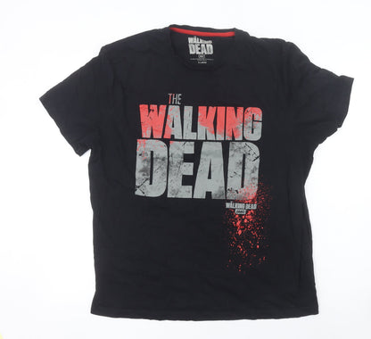 The Walking Dead Men's Black XL Graphic Print T-Shirt