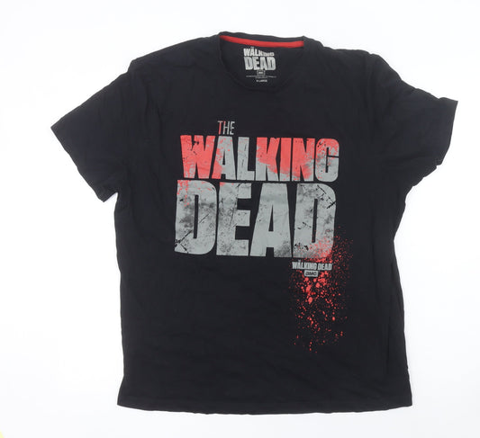 The Walking Dead Men's Black XL Graphic Print T-Shirt