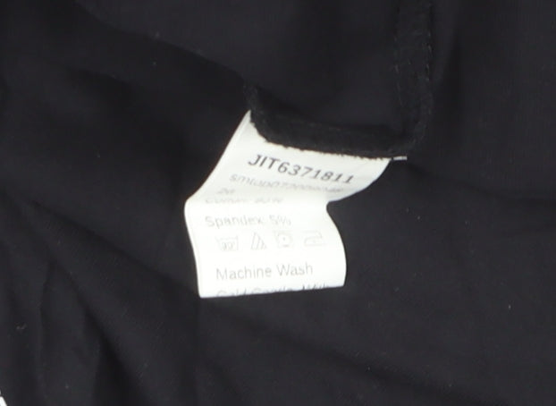 SHEIN Women’s Black Graphic Rose T-Shirt 2XL Regular Fit