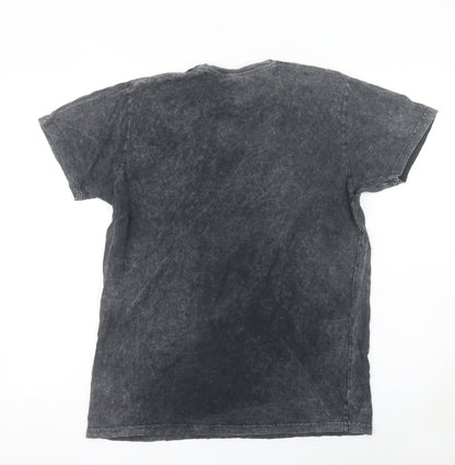 Womens UK Size M Bioworld Black Basic T-Shirt