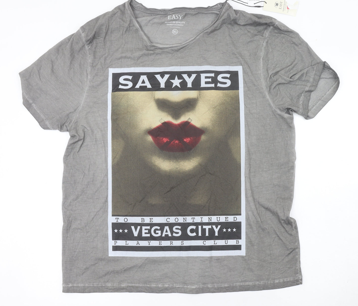 Mens UK Size XL Easy Grey  T-Shirt