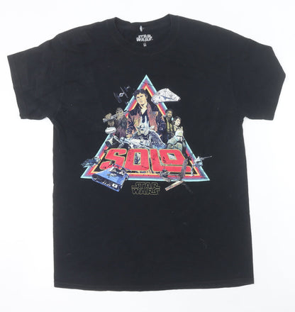 Star Wars Solo Black Graphic T-Shirt Men's Medium Cotton