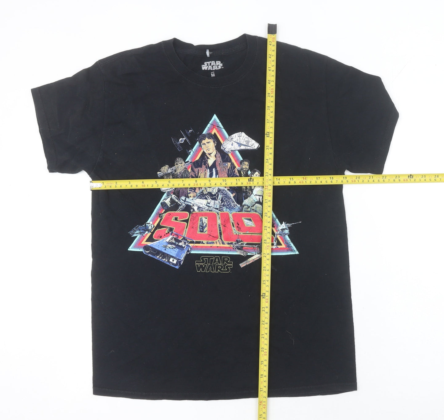 Star Wars Solo Black Graphic T-Shirt Men's Medium Cotton