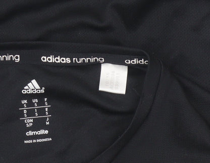 Adidas Men's Black Climalite Running T-Shirt Size S Athletic Fit