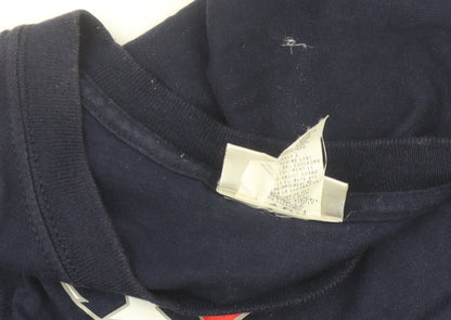 Walt Disney World Men’s Navy T-Shirt L Mickey USA Flag Graphic Cotton