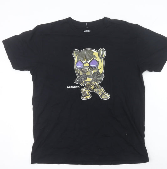 Womens UK Size L Workpoint Black Basic T-Shirt