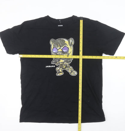 Womens UK Size L Workpoint Black Basic T-Shirt