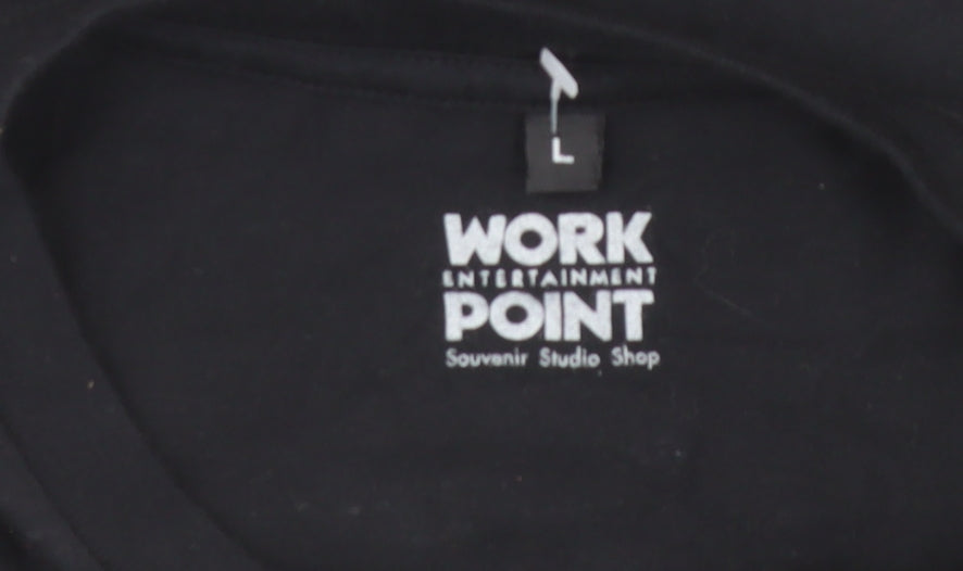 Womens UK Size L Workpoint Black Basic T-Shirt