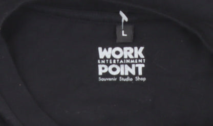 Womens UK Size L Workpoint Black Basic T-Shirt