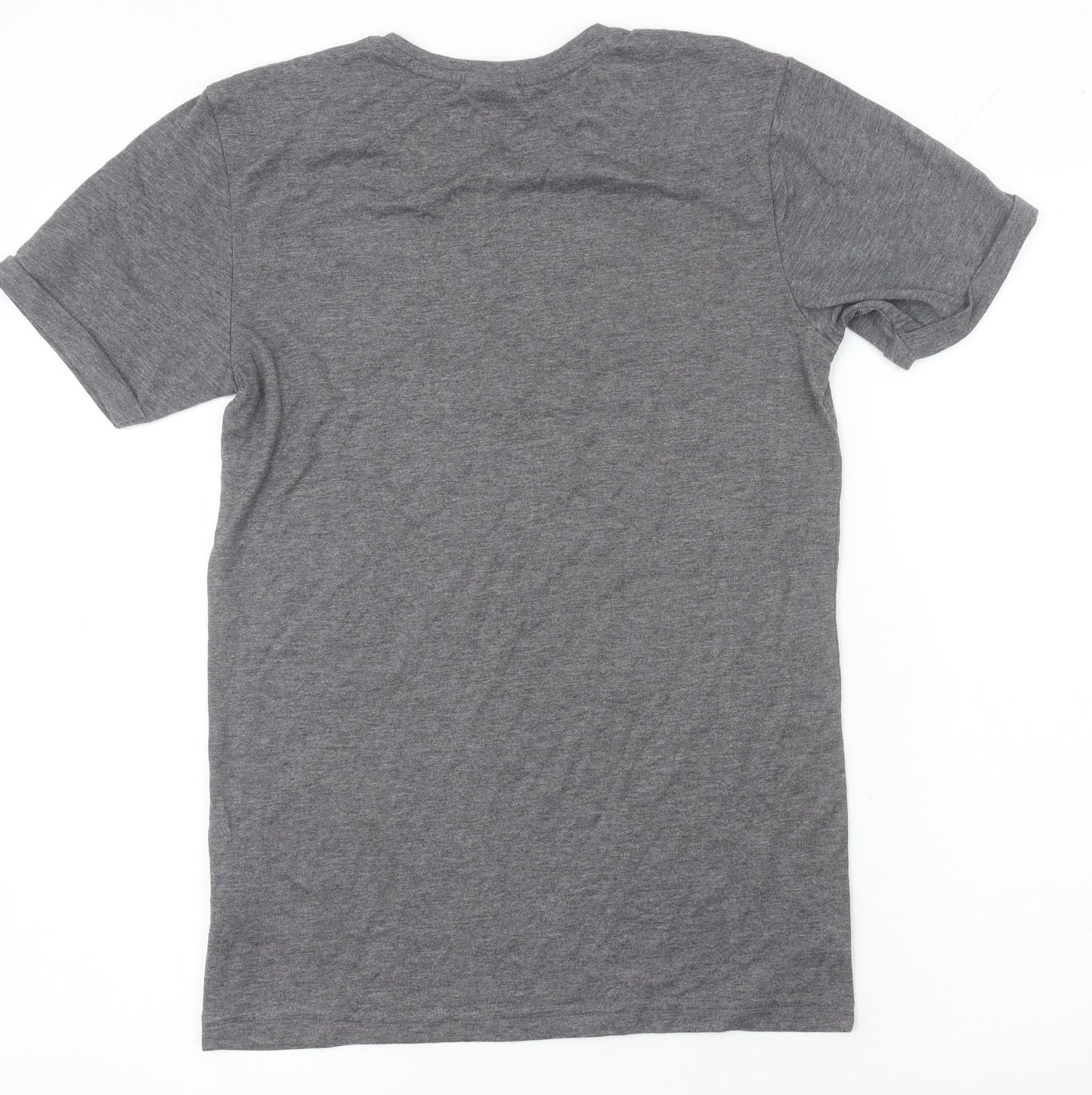 Womens UK Size XS Superman Grey Basic T-Shirt