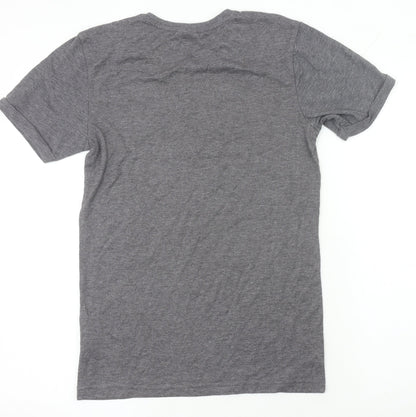 Womens UK Size XS Superman Grey Basic T-Shirt