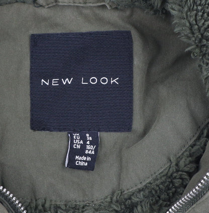 Womens UK Size 8 New Look Green Parka Coat