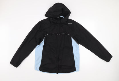 Mens UK Size S Kalenji Black Windbreaker Coat