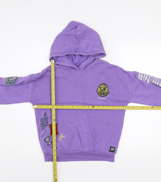 Marks and Spencer Girls Purple Harry Potter Pullover Hoodie 8-9 Years