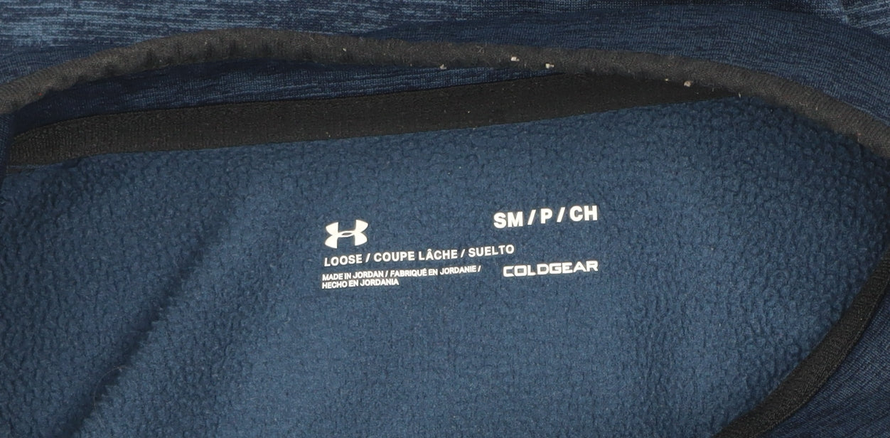 Mens UK Size S Under armour Blue Pullover Sweatshirt