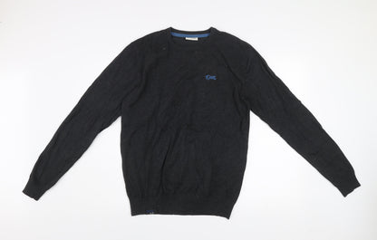 Diesel Men's Black L Crew Neck Knitted Pullover Jumper