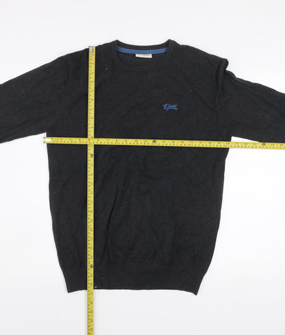 Diesel Men's Black L Crew Neck Knitted Pullover Jumper