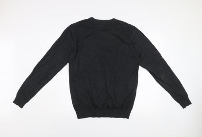 Diesel Men's Black L Crew Neck Knitted Pullover Jumper