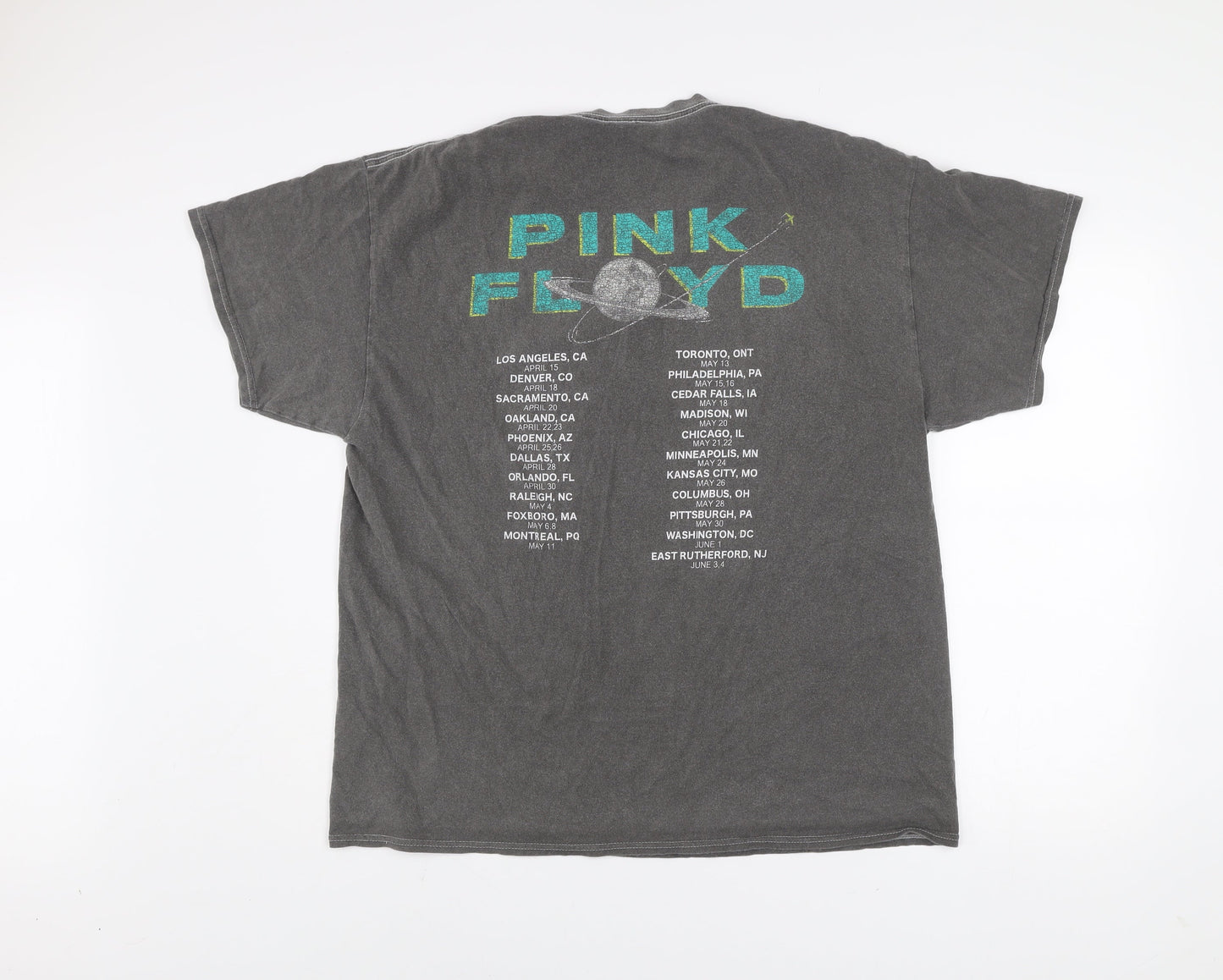 Pink Floyd Men's Grey Graphic Band T-Shirt Size S Crew Neck Cotton