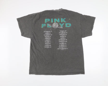 Pink Floyd Men's Grey Graphic Band T-Shirt Size S Crew Neck Cotton