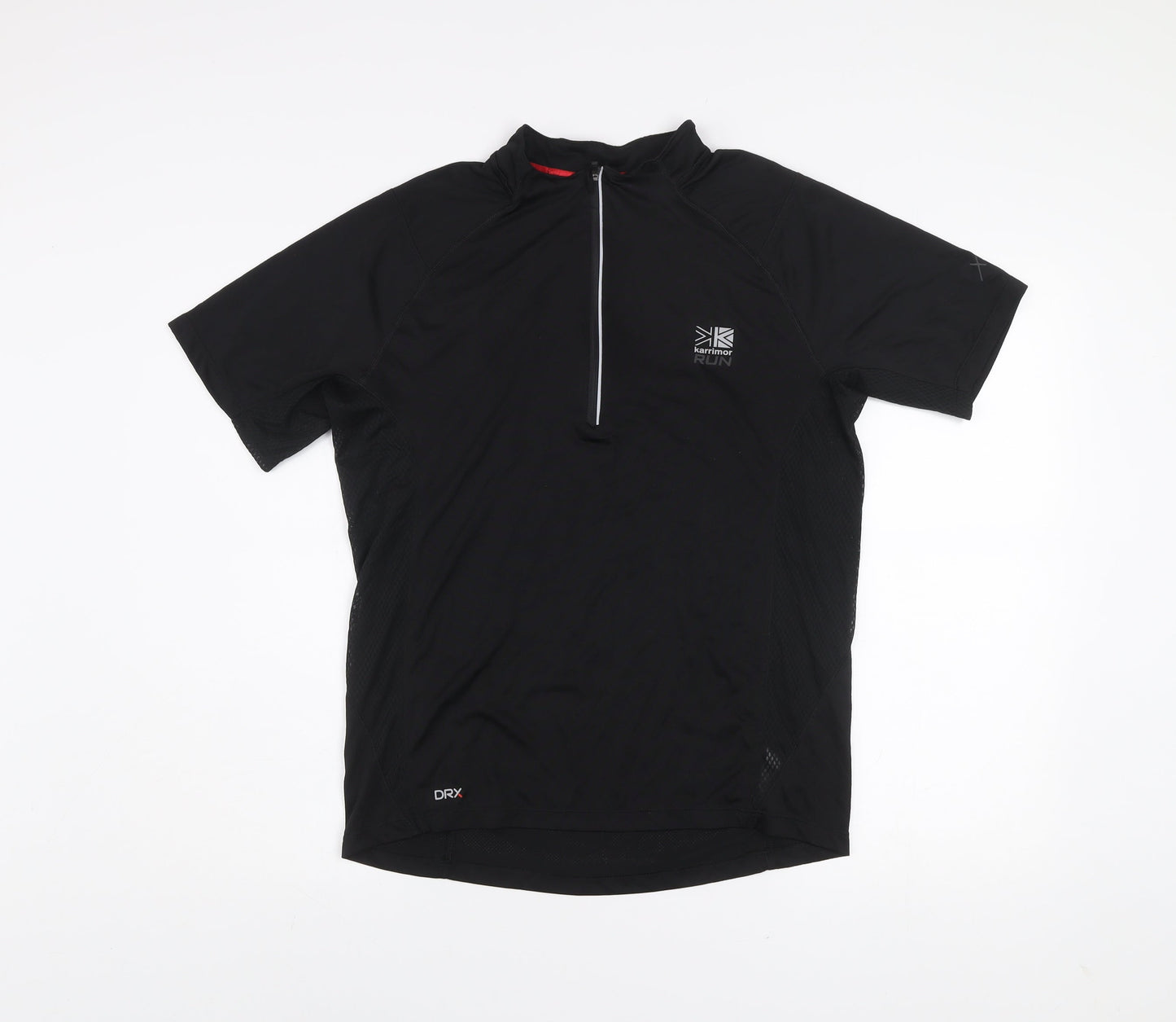 Karrimor Men's Black Running T-Shirt M X-Lite Short Sleeve 1/4 Zip