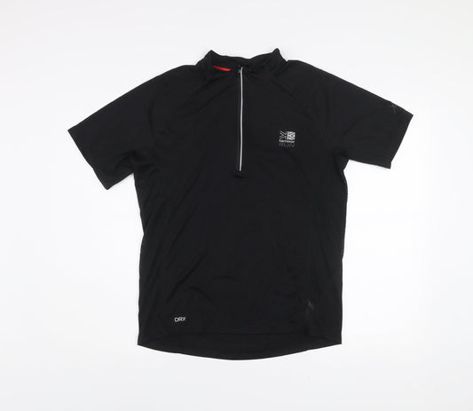 Karrimor Men's Black Running T-Shirt M X-Lite Short Sleeve 1/4 Zip