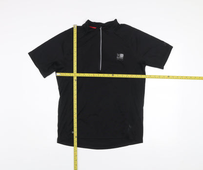 Karrimor Men's Black Running T-Shirt M X-Lite Short Sleeve 1/4 Zip