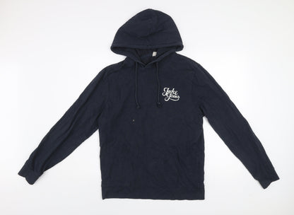 Mens UK Size M JACK & JONES Blue Pullover Hoodie