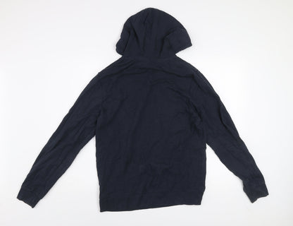 Mens UK Size M JACK & JONES Blue Pullover Hoodie