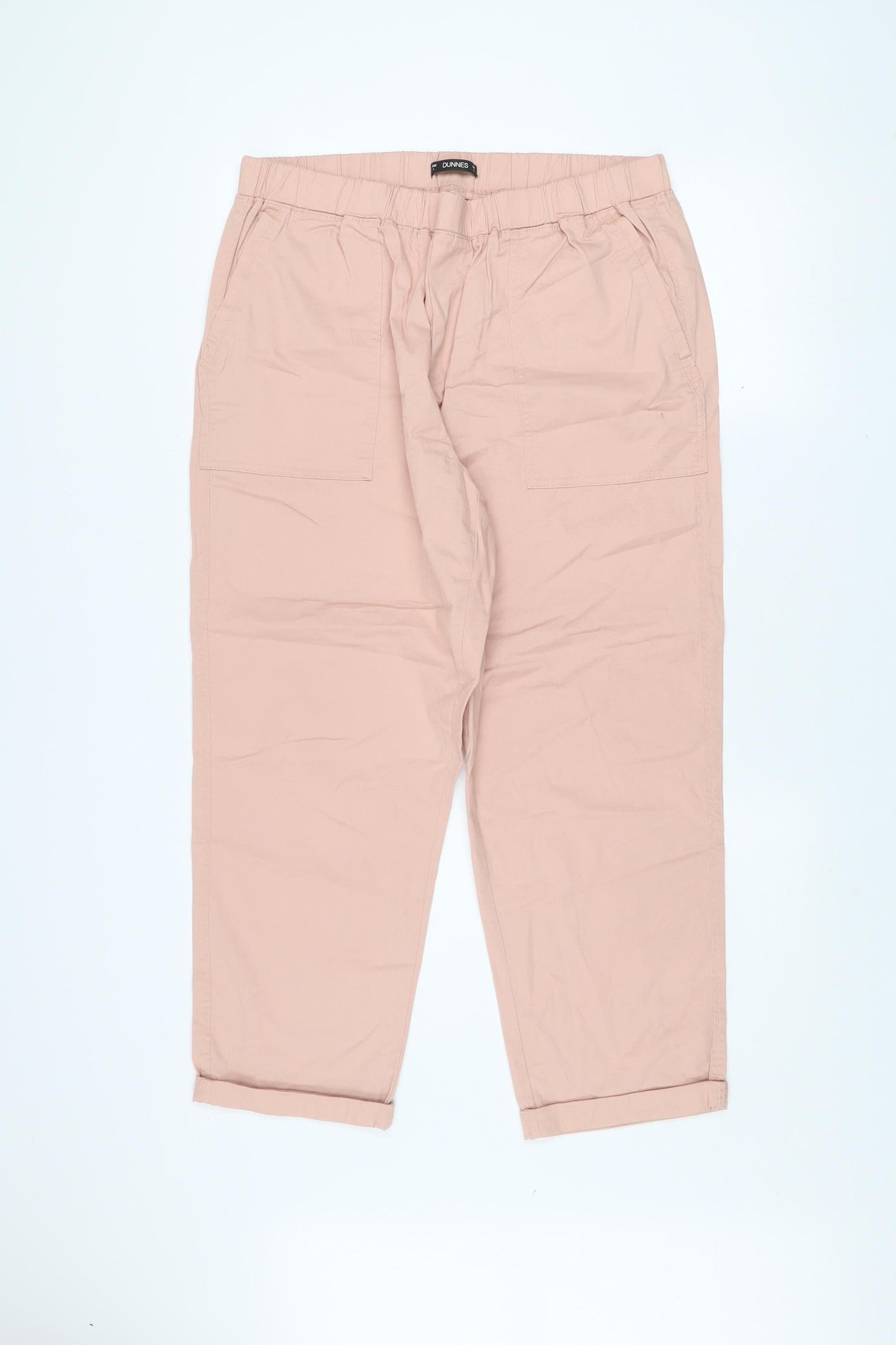 Womens UK Size L Dunnes Regular Fit Cargo Pink Trousers