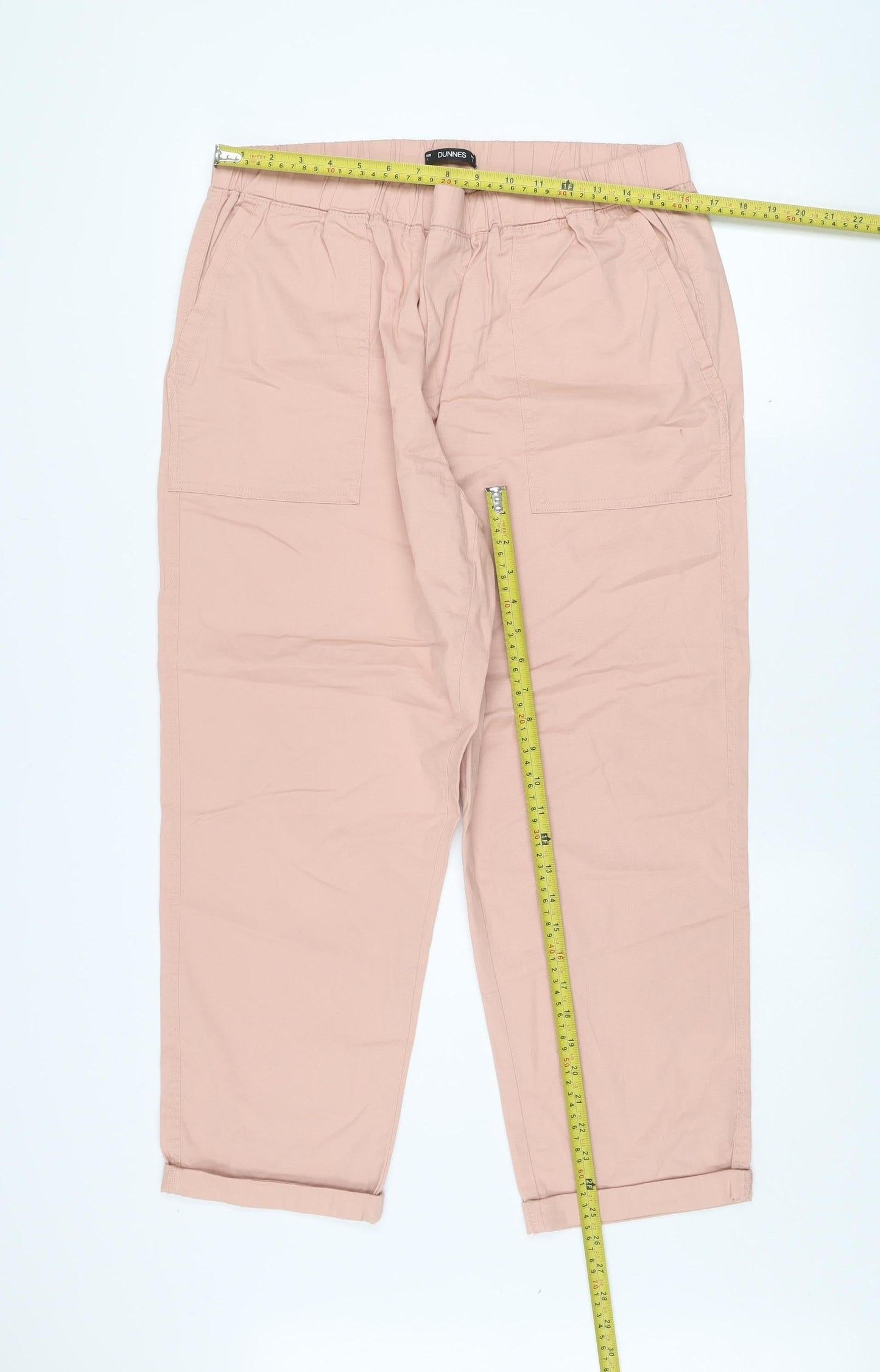Womens UK Size L Dunnes Regular Fit Cargo Pink Trousers