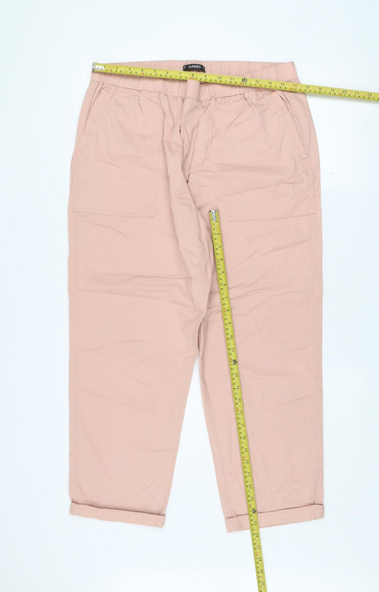 Womens UK Size L Dunnes Regular Fit Cargo Pink Trousers