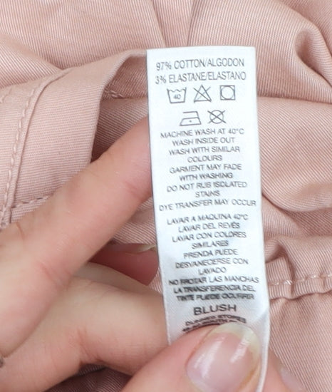 Womens UK Size L Dunnes Regular Fit Cargo Pink Trousers