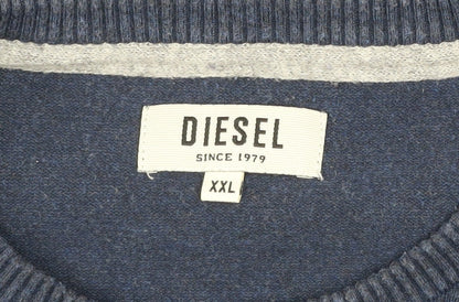 Diesel Men's Blue 2XL Crew Neck Pullover Jumper
