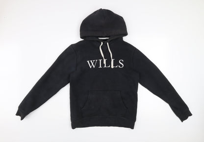 Mens UK Size S Jack Wills Black Pullover Hoodie