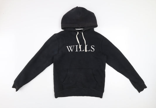 Mens UK Size S Jack Wills Black Pullover Hoodie