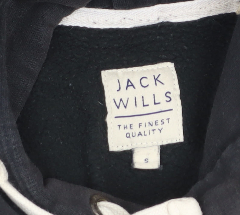 Mens UK Size S Jack Wills Black Pullover Hoodie