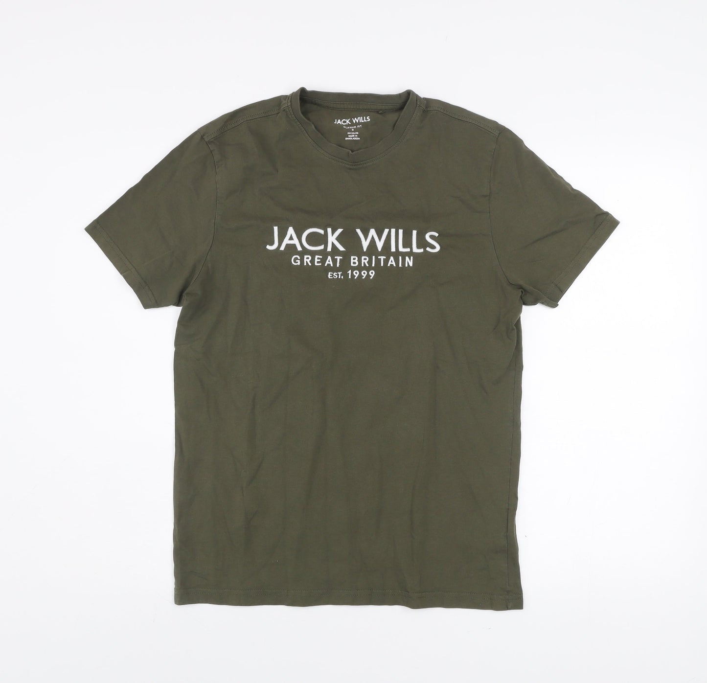 Mens UK Size S Jack Wills Green  T-Shirt