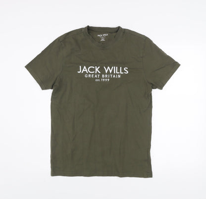 Mens UK Size S Jack Wills Green  T-Shirt