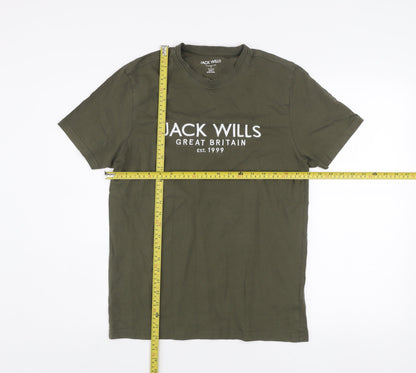 Mens UK Size S Jack Wills Green  T-Shirt