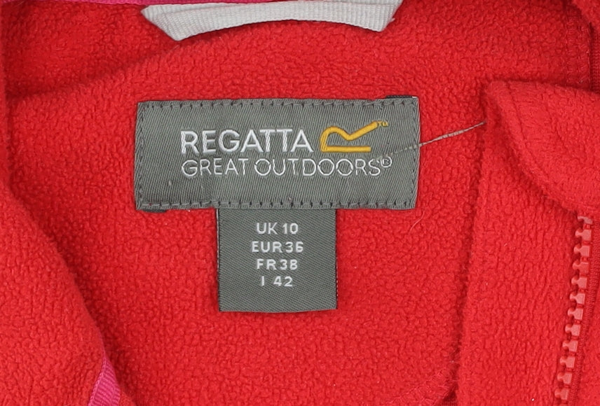 Womens UK Size 10 Regatta Red Full Zip Sweatshirt