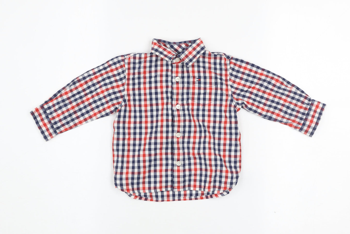 Tommy Hilfiger Baby Unisex Multicoloured Check Cotton Button-Up Shirt 12M