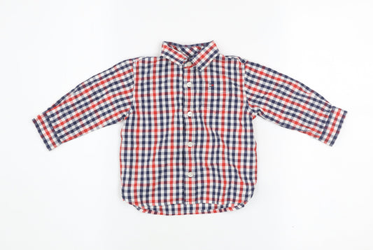 Tommy Hilfiger Baby Unisex Multicoloured Check Cotton Button-Up Shirt 12M