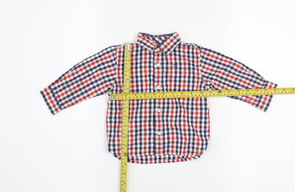 Tommy Hilfiger Baby Unisex Multicoloured Check Cotton Button-Up Shirt 12M
